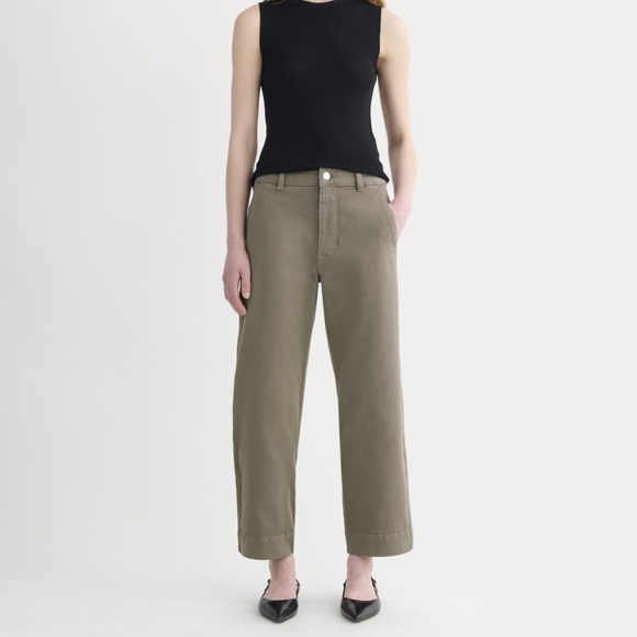 Everlane The Utility Straight-Leg Pant Taupe 26.5" Inseam Size 00 - Picture 2 of 8